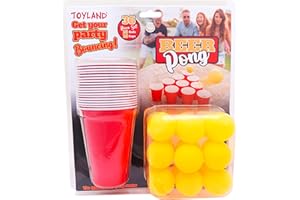 Toyland® Ensemble de 36 pièces Beer Pong Jeu - Enterrements de Vie de garçon et de Jeune Fille - Noël - Jeux de Vacances
