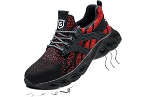 YEKOYIOO Buty Ochronne Męskie Damskie Lekkie Buty Robocze ze Stalowymi Noskami Safety Shoes Work Steel Toe Shoes Wygodne Antypoślizgowe Buty Sportowe