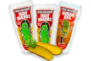 ‎MEXHAUS Van Holten Pickle - Saure Gurken in Pouch Set mit 2x Hot Mama Pickle und 1x Sour Sis Pickle (Pack von 3), Sour Pickle Mix