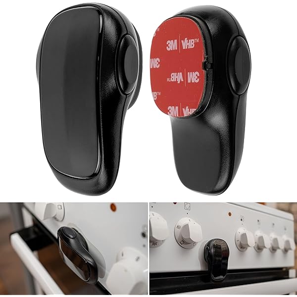 Blocco Sicurezza Forno Bambini - 2 Pezzi Con Adesivo Termoresistente, Doppio Pulsante, Facile Montaggio - Foto 2