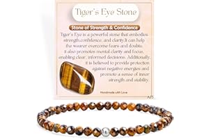 Farfume Pulseras de Cuentas para las Mujeres, 4mm Cristal Plata de ley 925 Piedra Natural Elásticas con Piedras Preciosas de para Mujer, Joyería de Chakra Regalos