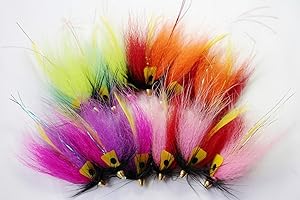 Tigofly 12 pcs 4 colors Tube Fly Set For Salmon Trout Steelhead Fly Fishing Flies Lures Set