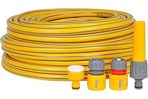 HOZELOCK LTD HOZELOCK - Starter Hose Kit ø 12.5mm (1/2") 30m : Versatile, UV-resistant Garden Hose, 4-layer Braided Reinforced Hose, Hard Wearing, Includes Fittings and Nozzle, 10 Year Guarantee* [7230P9000]