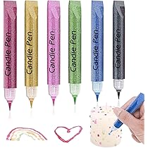 Set 12 Matite A Cera Per Candele Ronoza - Colorazione Oro Per Decorazioni Fai Da Te, Battesimi E Matrimoni - Foto 4