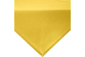 REDBEST Mitteldecke, Tischdecke Uni Seattle, 100% Baumwolle - Robustes, glattes Gewebe, mit hochwertigem Kuvertsaum, gelb Größe 80x80 cm (weitere Farben, Größen)