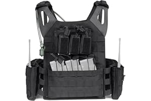 HUNTVP Chaleco Táctico Militar al Aire Libre Ajustable para Caza Airsoft Paintball CS Excursión Senderismo