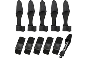 KFDDRN 10 Stück Rutenbänder Angeln Set, Angelruten Gurte Anti-Rutsch, Einstellbar Klettbänder, Angelzubehör für Binden von Angelruten und Casting Schutz