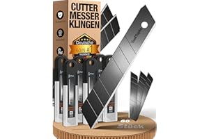 Cuttermesser Klingen 18mm – 60 Stück Universal Ersatz Blades aus SK5-Stahl für Teppichmesser – Extra scharfe Abbrechklingen 18mm I Präzise Cuttermesserklingen für vielseitige Anwendungen