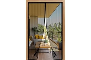Luyanxy Moustiquaire Porte Fenetre 85x195cm, Rideau Moustiquaire Magnétique Noir, Différentes Tailles, Sans Perçage, Fermeture Automatique, Idéale pour Balcons, Caves, Chambres