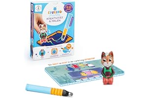 Edurino Starterset Juki Kreativität & Malen ab 4 Jahren inkl. Eingabestift | Innovatives & digitales Lernspiel | Farbenlehre & Malexperimente
