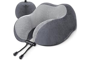 Yarrashop Travel Pillow for Airplane,Neck Pillow for Travel by Planes/Cars/Trains,Travel Neck Pillow Memory Foam Neck Support Pillow for Home Offices,Soft Sleeping Rest Cushion