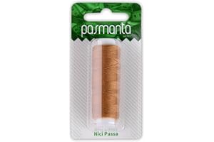 Pasmanta Hilo de Coser Resistente de Poliéster, Bobinas de Muchos Colores, para Costura a Mano o a Máquinas, Bobinas de 200 m, Fabricado en Europa 1953 (5607 - Marrón Claro)