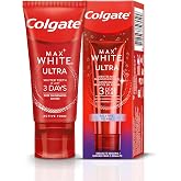 COLGATE Max White Ultra Active Foam Whitening Toothpaste with Fluoride, 50 ml, Safe Whitening Toothpaste with Enamel, Whiter