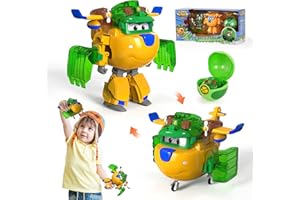 Super Wings Transforming Flugzeug Super Iron Donnie ca. 12,7 cm große mit Superbällen, Verwandelbares Spielzeug-Flugzeug und Roboterfigur für Kinder ab 3 Jahren Jungen Mädchen