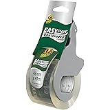 Duck Easy Start förpackningstejp – transparent tejp för noggrann snabbförpackning med en hand – även för tunga lådor – 48 mm 