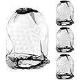 4 PCS Midge Head Net, Nylon Mosquito Head Protecting Net, Fine Mesh Insect Netting, Face Neck Netting Cover for Outdoor, Hiking, Camping, Climbing, Walking - Black
