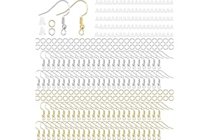 TMRBBESTY 600 pcs Ganci Orecchini Senza Nichel,Ganci per Orecchini Placcati in Argento,ganci per orecchio Ipoallergenici