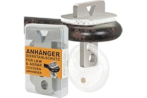 ‎PRODUDA PRODUDA Zugösenschloss Landwirtschaft und LKW Anhänger reflektierend Diebstahlsicherung Diebstahlschutz Zugöse 40mm bis 50mm Edelstahl mit Staubox