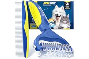 PETPROVED Spazzola per Cani Gatti Pelo Lungo Spazzola Gatto Cane Pelo Corto Cardatore per Cani Gatti Slanatore Pettine Gatto Toelettatura