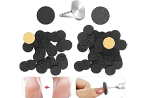 Vueinrg 100 Stück Schleifscheibe Pediküre Entferner Sandpapierscheiben Feet Grinder Schleifpapier Hornhaut Entfernung Fußpflege Ersatz Scheiben Pad für Rissige Fersen Harte Tote Haut (φ25mm)