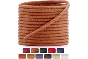 Dafannis 2 pares de cordones encerados,Business Cordones de Zapatos,Finos de Zapatos de Vestir,ø2.5mm redondos Oxford Cordones para Brogue y Derby,zapatos de traje y de piel