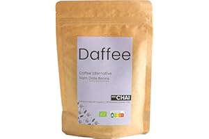 Daffee - Coffee Alternative made from Ground Organic Date Beans | Natural Chai Mix | Natural Caffeine Free Coffee Replacement – Decaf Coffee Substitute - No CAF | Nutri Score A (125, Grams)