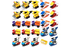 KOSTACHI 24 Pezzi Temperamatite per Bambini, Gadget Compleanno Bambini, Mattoncini Giocattolo & Temperamatite, Temperino per Regalini Fine Festa Compleanno