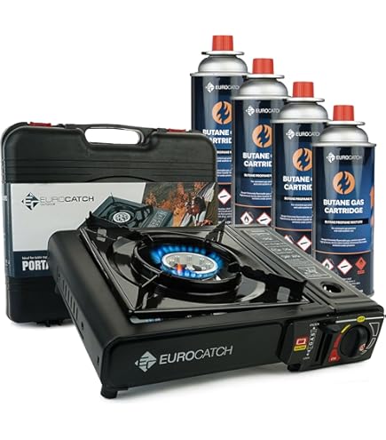 ROTHENBERGER 1500004232 Hoogwaardige industriële campingkooktoestel | met draagtas | 1-pits campinggasfornuis | voor 12-26 cm pannen | 1500004232