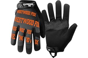 WESTWOOD FOX Rękawice robocze, rękawice ochronne typu utility, rękawice mechaniczne, antypoślizgowe, stabilna przyczepność, ekran dotykowy, dla mężczyzn i kobiet, lekkie rękawice robocze, dla
