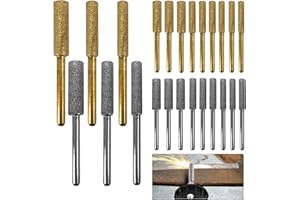 LECHENGJIA 24pcs Diamond Chainsaw Sharpener, 3 Different Sizes Chainsaw Sharpening Grinding Chain, Diamond Chainsaw Sharpener High Hardness, For Sharpening Chainsaw Blades Polishing Grinding Tool(4/4.8/5.5mm)