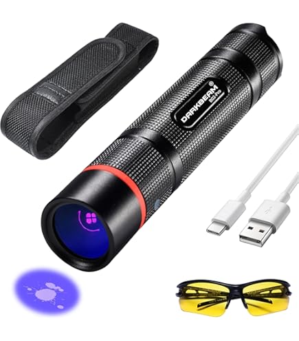 Tigrezy -LED Lampe Torche UV Lampe de Poche Lumière Noire Lampe Torche
