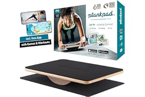 Plankpad PRO - Planche d'équilibre interactive pour l'entraînement complet du corps, Plank Trainer avec application, jeux et entraînements - vélos d'appartement pour toute la famille