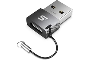 Stouchi Adaptateur USB C vers USB(1Pack),USB 2.0 Type C Femelle vers A Mâle,Chargeur Rapide et Adaptateur OTG de Synchronisation de Données pour Phone12Pro Max,Samsung Galaxy S20/S21,Chargeurs Muraux