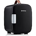 Subcold Pro4 Luxury Mini Fridge Cooler | 4 Litre / 6 Cans | AC and Exclusive USB Power Option | Portable Small Fridge for the Office, Bedroom, Car, Travel, Skincare & Cosmetics (Black New)