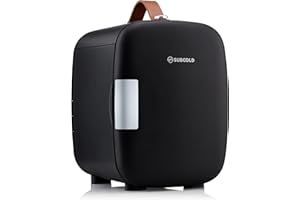 Subcold Pro4 Luxury Mini Fridge Cooler | 4 Litre / 6 Cans | AC and Exclusive USB Power Option | Portable Small Fridge for the Office, Bedroom, Car, Travel, Skincare & Cosmetics (Black New)