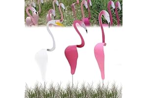 CXINLky Set di 3 scultura a vento per il giardino, con fenicottero, motivo: uccelli danzanti per il cortile, fenicottero, scultura a vento per decorazioni da giardino