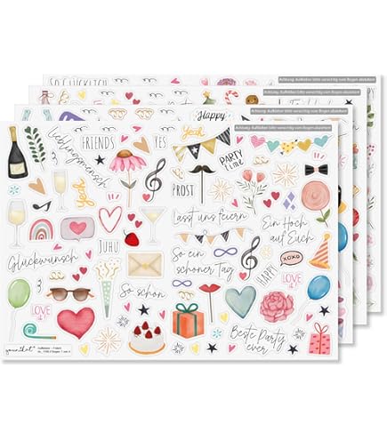 Amaxiu 165 stuks Happy Birthday Stickers, Verjaardagsfeest Decals Verjaardag Sticker Waterdichte Vinyl Stickers Verjaardag Levert Decoraties Decal