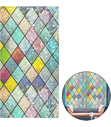 Zindoo Pellicola vetri Finestre 90cm x 200cm Diamanti