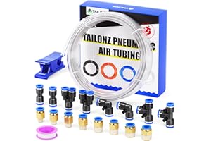 TAILONZ PNEUMATIC chiaro 8 mm o 5/16 OD 5mm ID poliuretano PU tubo flessibile aria Kit 10 metri 32,8ft