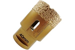 SHDIATOOL Diamond Drill Core Bit Diameter 40mm for Porcelain Tile Granite Marble Dry Drilling