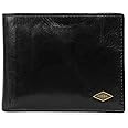 Fossil Men's Derrick RFID-Blocking Leather Bifold Wallet with Flip ID Window for Men