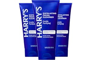 Harry's Exfoliating Face Wash for Men, Gentle Facial Skin Care Products with Volcanic Rock Exfoliant, Dermatologist Tested, 150ml, 3 Pack