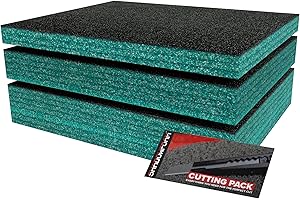 Shadow Foam Teal Starter Kit 3pcs | Tool Box Foam Inserts - Foam Sheet 40x32cm Mixed Pack (30, 50 & 70mm Depth) Tool Box Organisation DIY & Tool Storage Systems
