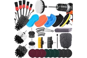 YUTUY 35 Pièces Brosse Perceuse,Brosse de Nettoyage Perceuse Électrique,Multifonctionnel Brosse pour Perceuse,Brosse de Nettoyage,pour Salle de Bain,Cuisine,Sol,Carreaux et Voiture