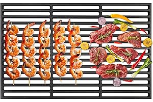 YRHome Griglia per barbecue in ghisa smaltata (42 x 28 cm)