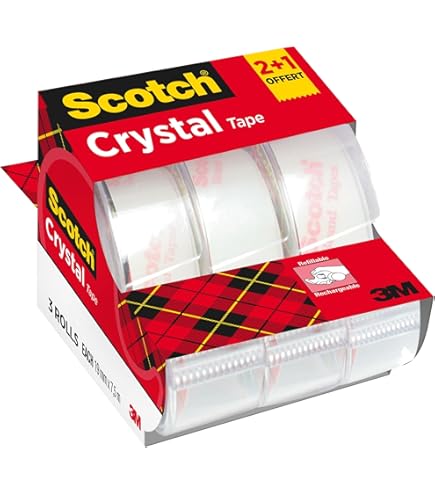 Lot Scotch : Dévidour Escargot + Ruban Magic Tape Transparent 19mm X 25m