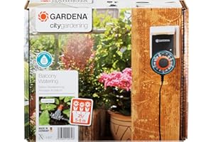 Arrosoir automatique balcons et terrasses de Gardena : kit d'arrosage pour jardinières de balcon jusqu'à 6 m (1407-20)
