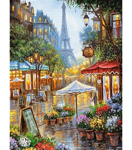 5D DIY Diamond Painting Kit Completo, Paesaggio Kit per Pittura Diamante Mosaico Fai Da Te, Diamantini Crystal Art Bambini Ricamo Kit Punto Croce per