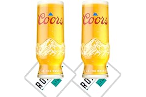 ROXLEYLTD 2 vasos de cerveza Roxley Coors oficiales 2021 Light Pint Beer Lager (juego de 2 vasos) + 2 alfombrillas de cerveza de marca