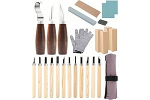 Zestaw narzędzi do rzeźbienia w drewnie Fiabgum, 26 szt. Narzędzia do rzeźbienia w drewnie, profesjonalne narzędzia do rzeźbienia w drewnie Idealny zestaw noży do rzeźbienia dla początkujących